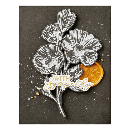 Plaque de presse et matrices Tiges de fleurs de la collection Pressed Posies