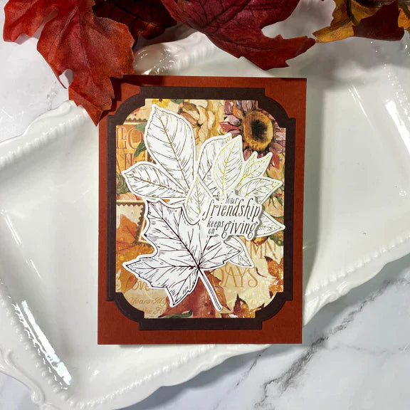 Plaque de presse et matrices Feuilles d'automne de la collection BetterPress Automne