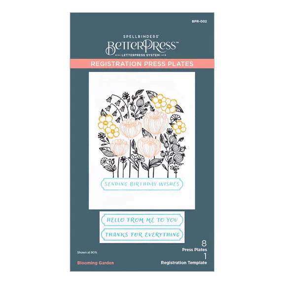 Blooming Garden Press Plates from the BetterPress Place & Press Registration Collection