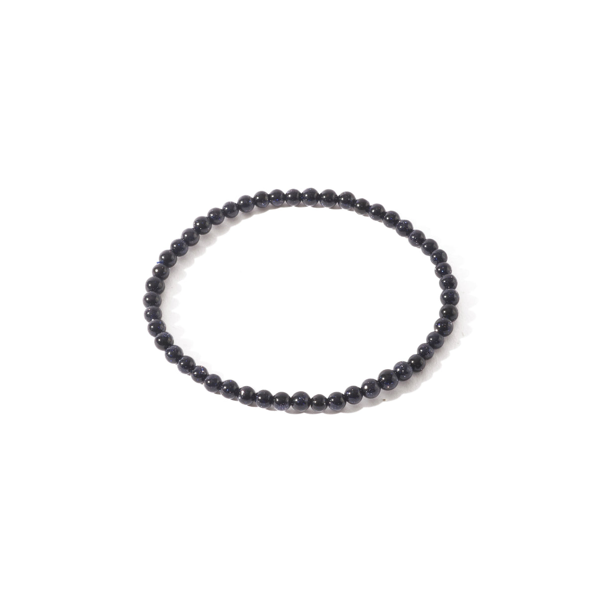 Goldstone Blue Round Bracelet (Synthetic)
