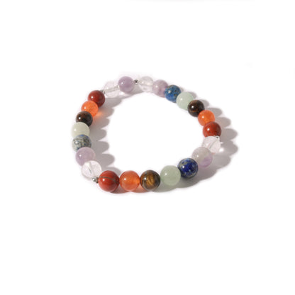 Chakra Stones Round Bracelet - 8mm