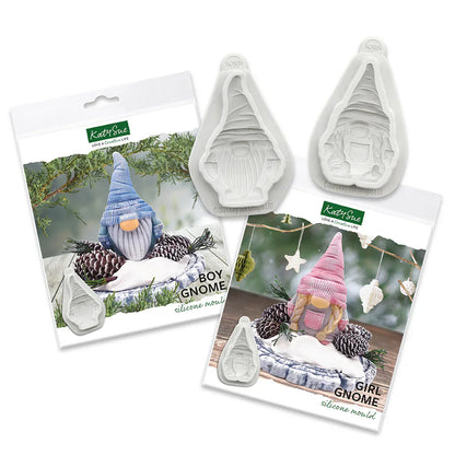 Boy & Girl Gnomes Silicone Molds, set of 2 Bundle