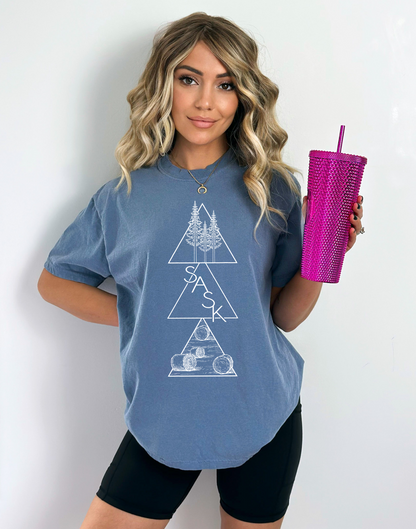 Geometric Saskatchewan Unisex T-shirt | Prairie Clothing