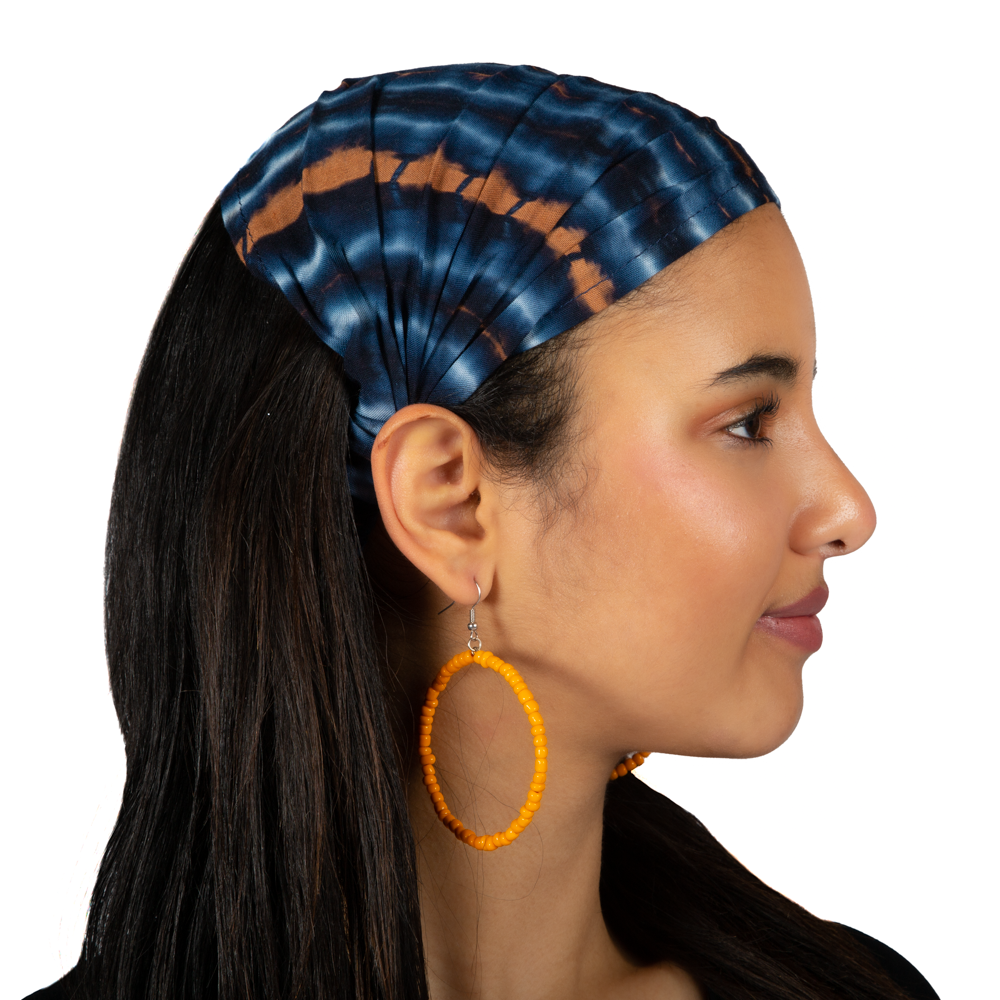 Tie Dye Bandana - Blue & Gold