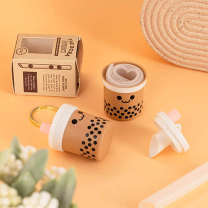 Porte-clés paille à bubble tea