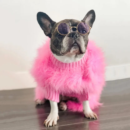 Turkish Mami Dog Sweater – Luxury Faux Fur Knit Outfit for Dogs