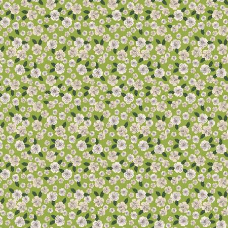 Riley Blake Floral Gardens Blossoms Vert C14363R-VERT