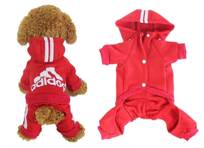 Adidog Grenouillère à Capuche pour Chien | Sweat à Capuche Complet pour Chien