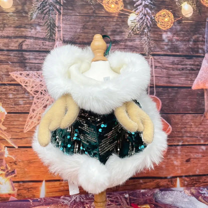 Reindeer Holiday Dog Cloak | Christmas Occasion Dog Outfit