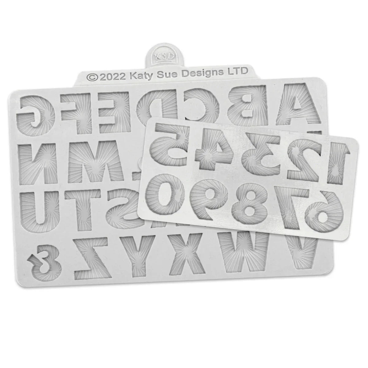 Lot de 2 moules en silicone « Alphabet et Chiffres Starburst »