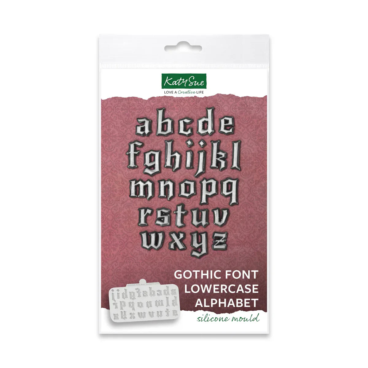 Moule en silicone alphabet minuscule police gothique