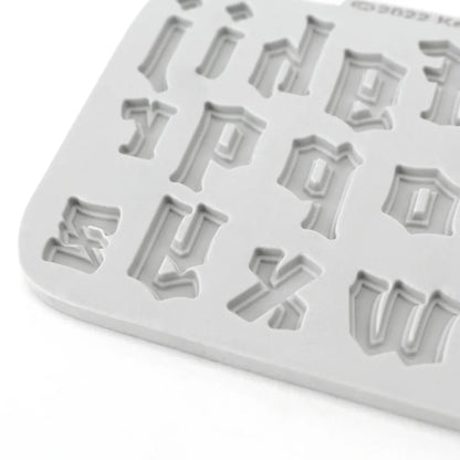 Moule en silicone alphabet minuscule police gothique