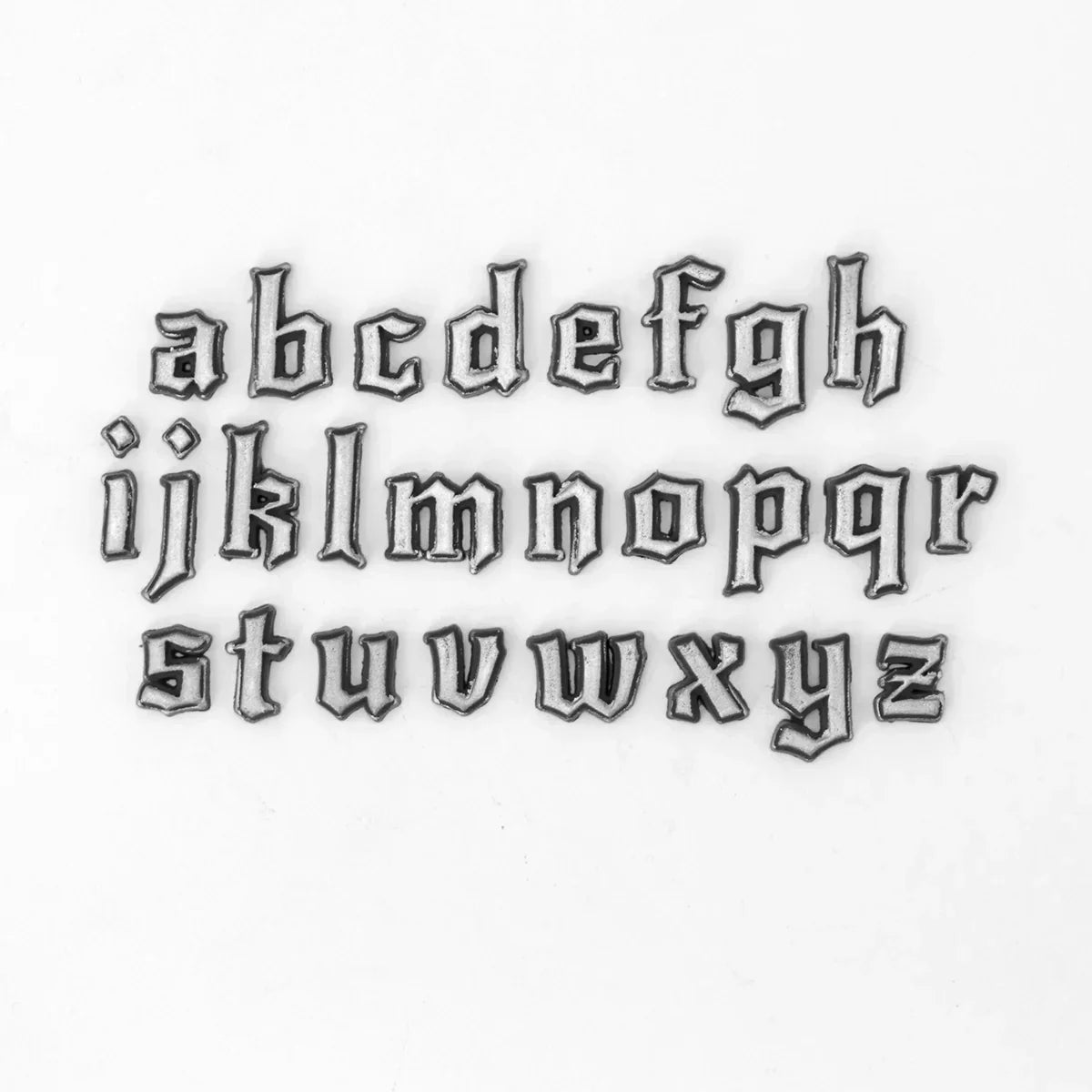 Moule en silicone alphabet minuscule police gothique