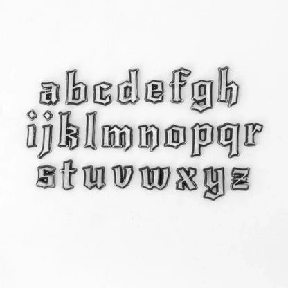 Moule en silicone alphabet minuscule police gothique