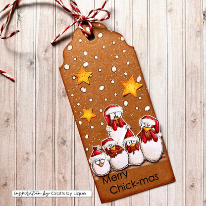 Vaessen Creative • Clear Stamps Christmas Chickens 2 10pcs