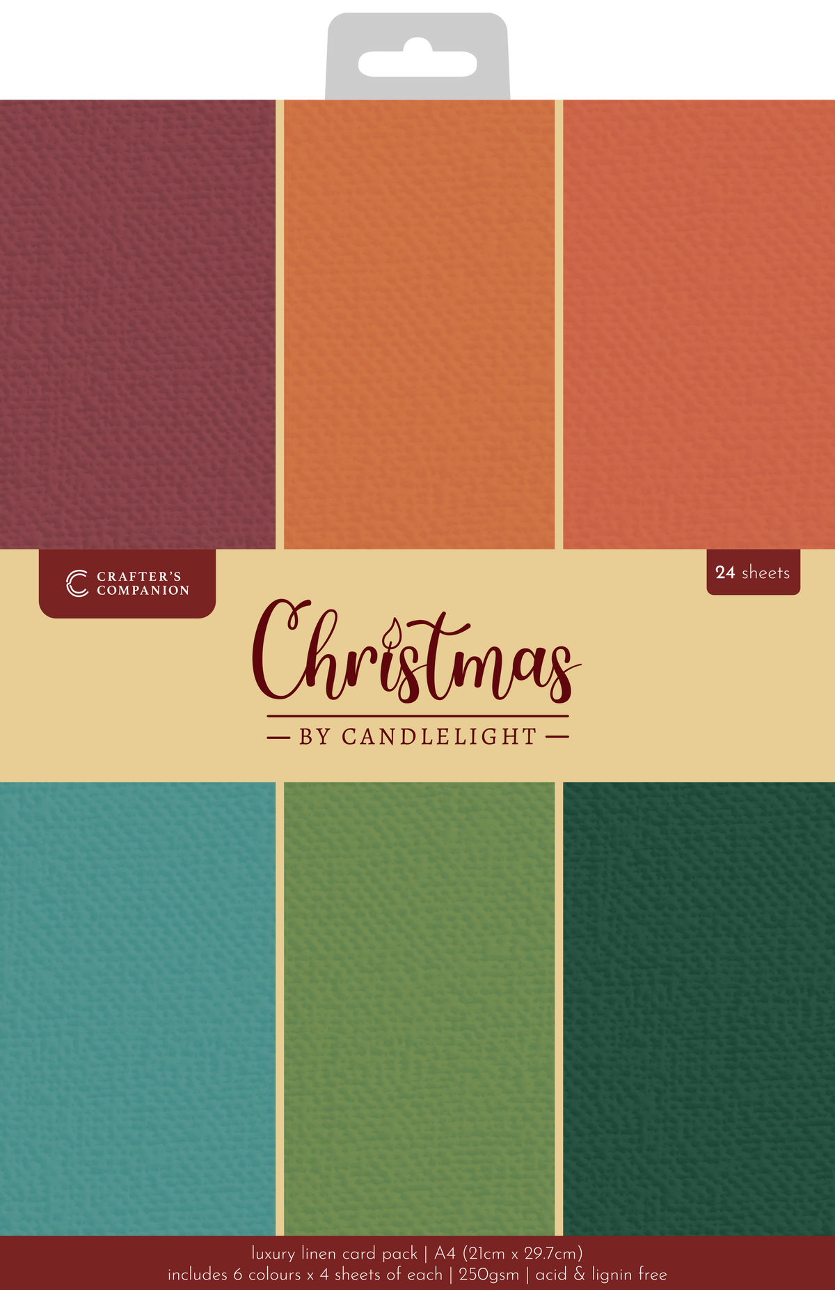 Christmas by Candlelight - Luxury Linen Cardstock - A4
