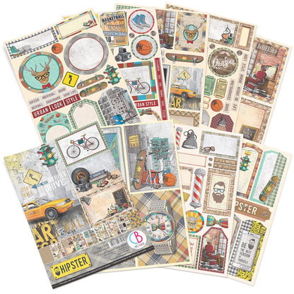 Bloc Créatif Bella Hipster Ciao A4 9 feuilles/paquet