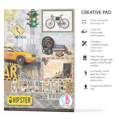 Bloc Créatif Bella Hipster Ciao A4 9 feuilles/paquet