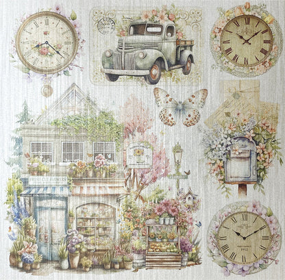 Deluxe Flower Shop Papier Poire 15,2x15,2 cm 5/Paquet
