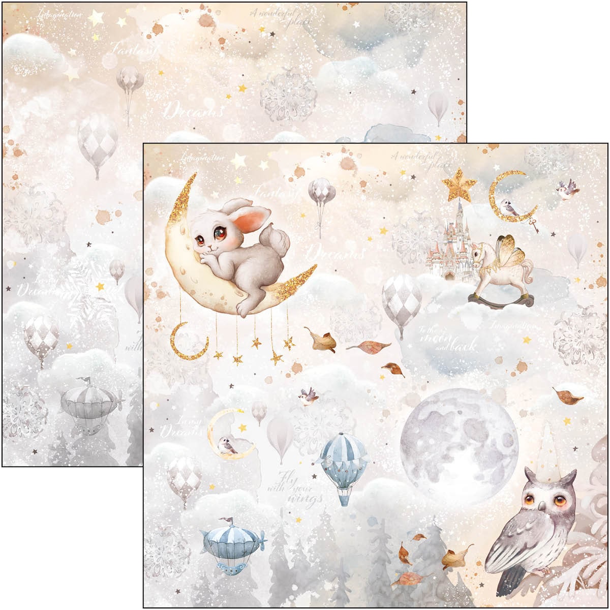 Bloc de papier Dreamland 8x8 12 feuilles/paquet