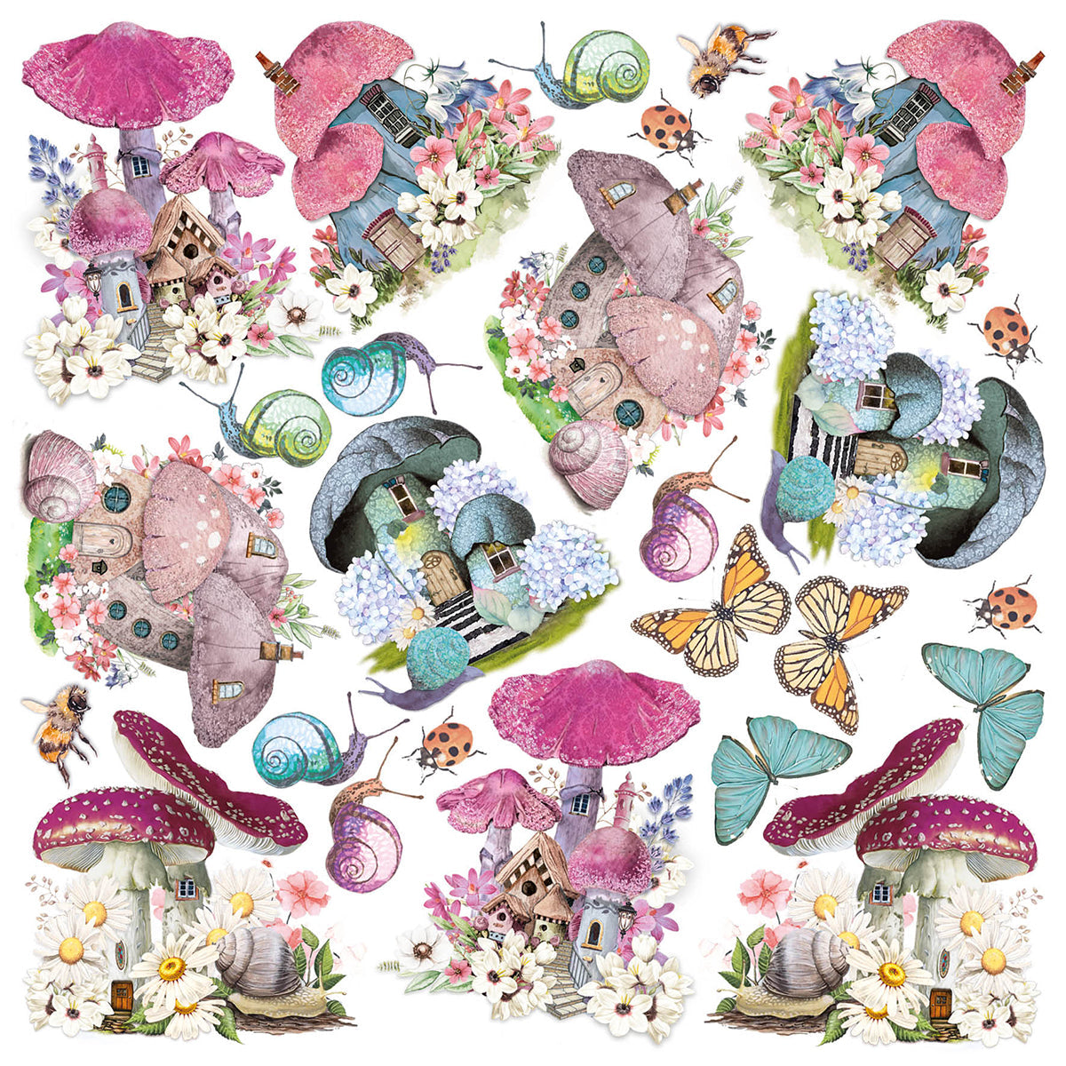 Ciao Bella Enchanted Land Fussy Cut Pad 15x15cm 24 feuilles/paquet