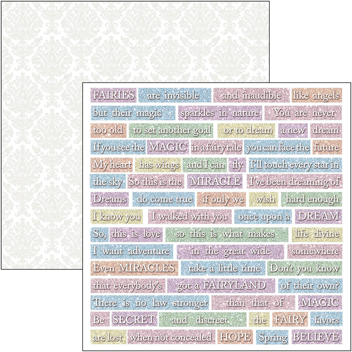 Ciao Bella Enchanted Land Fussy Cut Pad 15x15cm 24 feuilles/paquet