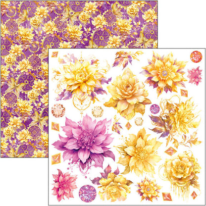 Bloc de découpe Fussy Cut Éthéré 15x15cm 24 feuilles/paquet