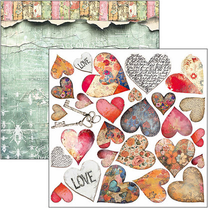 Bloc de papier découpé Majestic Dream 15x15cm 24 feuilles
