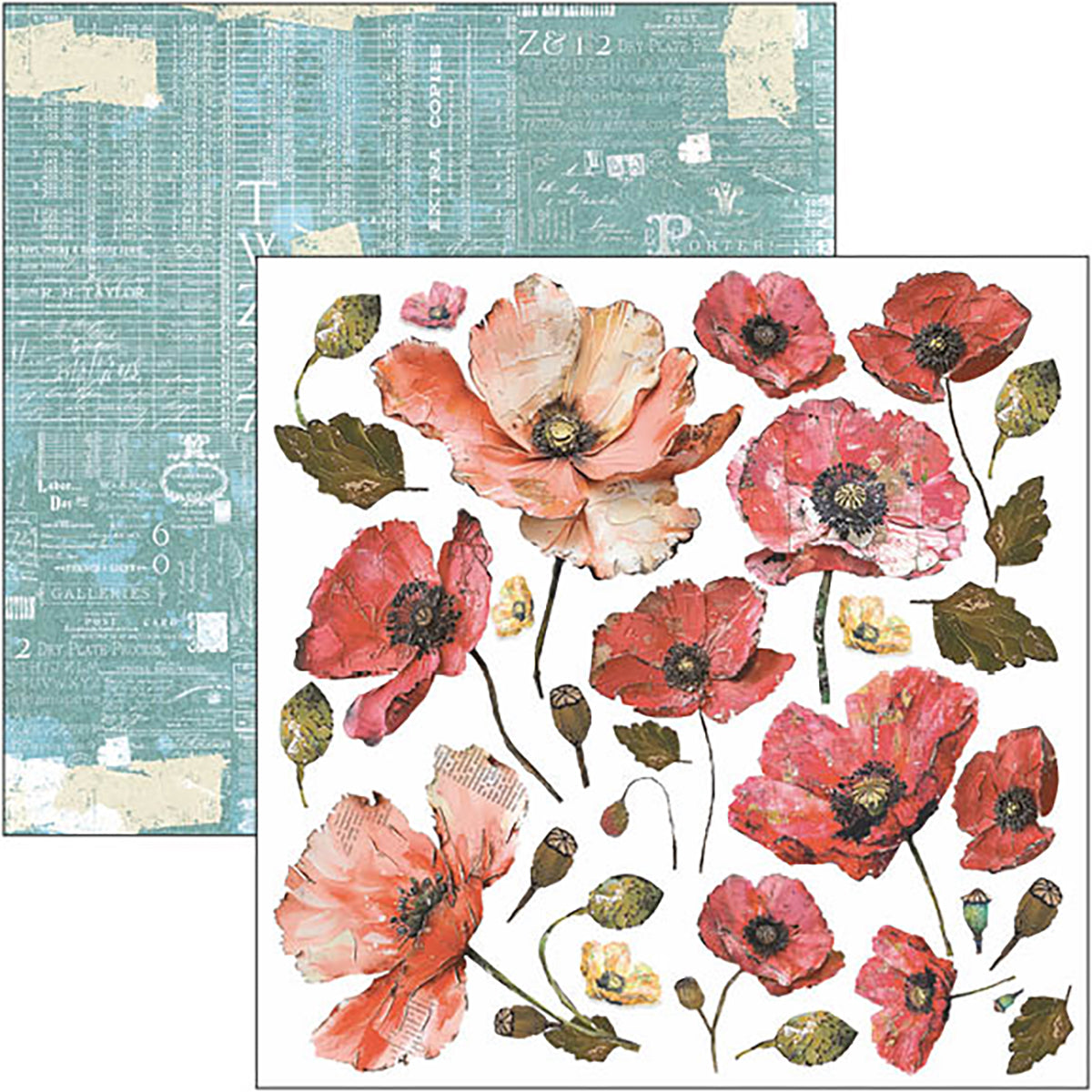 Bloc de papier découpé Majestic Dream 15x15cm 24 feuilles