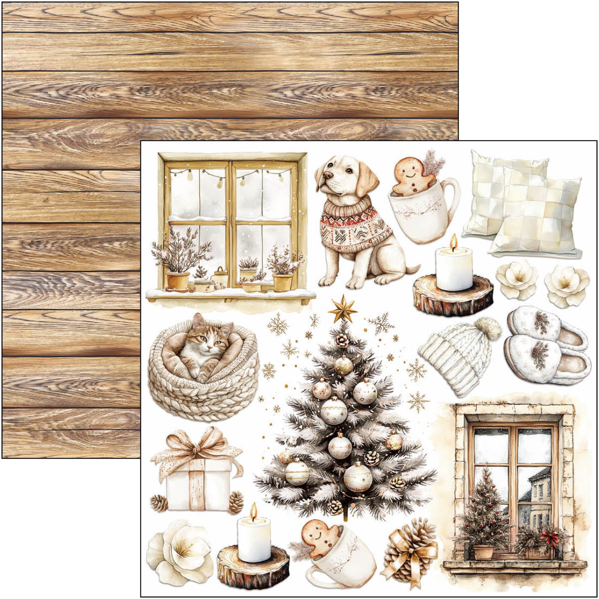 Winter Season Fussy Cut Pad 6"x6" 24/Pkg