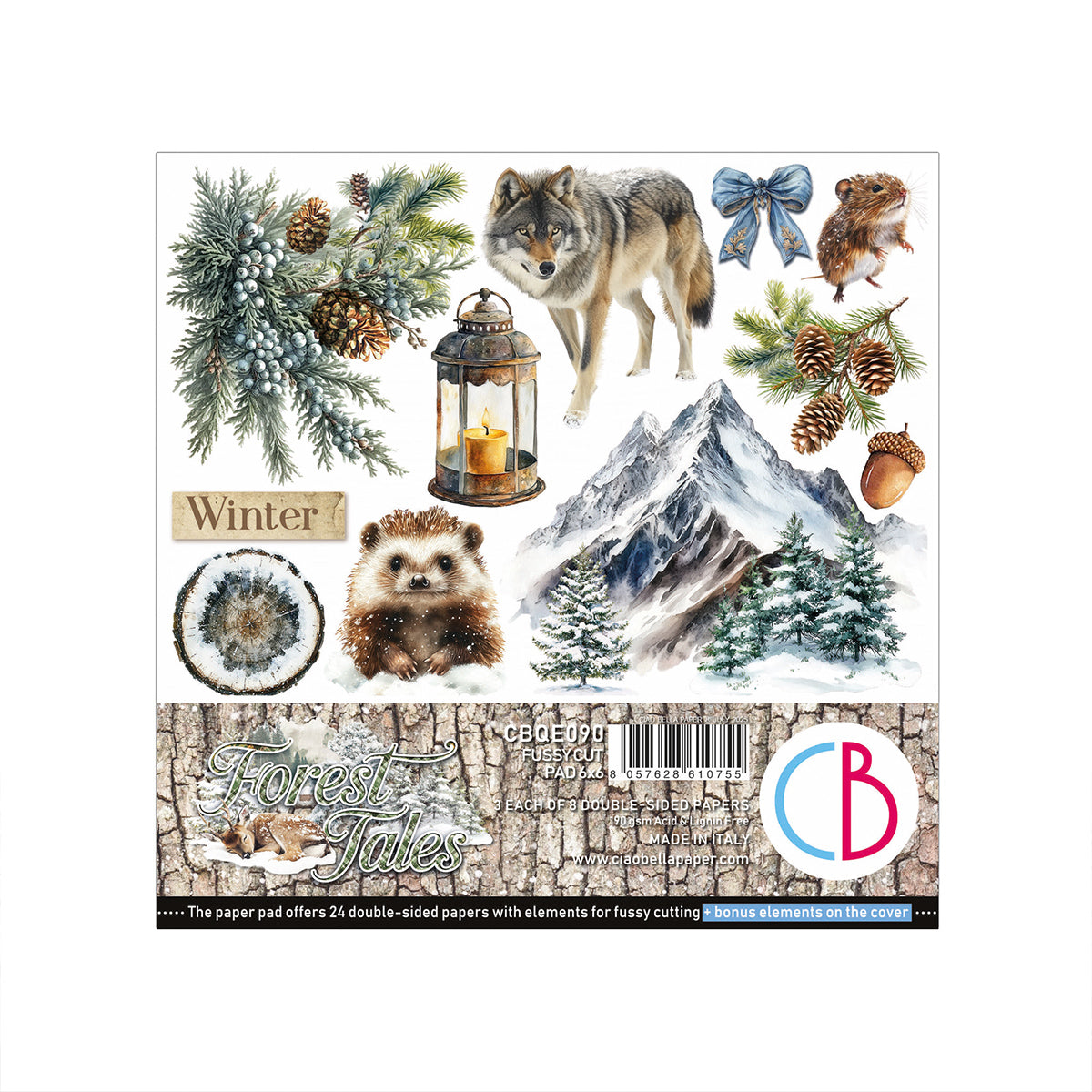 Forest Tales Fussy Cut Pad 6"x6" 24/Pkg