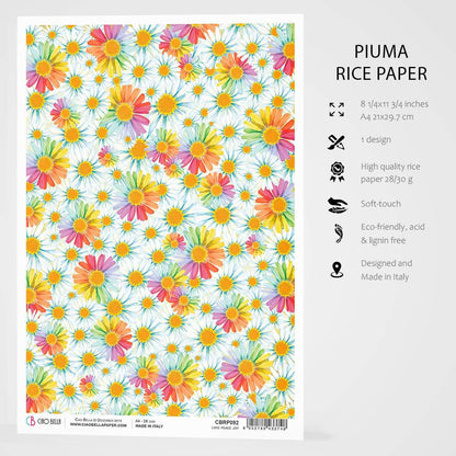 Ciao Bella Papier de Riz A4 Amour Paix Joie