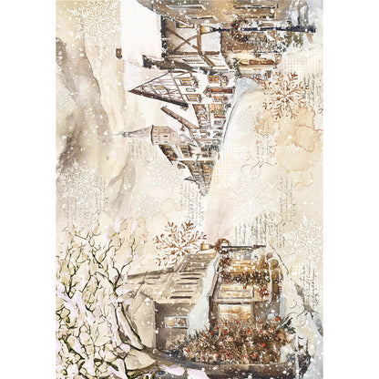 Papier de riz A5 ASSORTI 8 feuilles/paquet Saison d'hiver