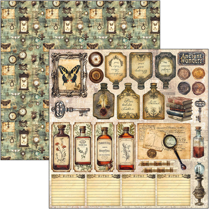 Bloc de motifs Cabinet Of Curiosities 30,5 x 30,5 cm, 8/Paquet