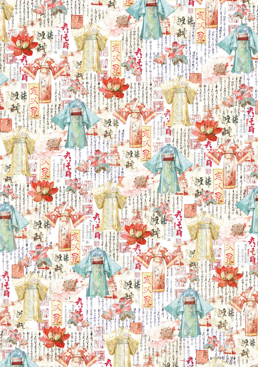 Papier Vellum « Pays du soleil levant » Motifs A4 6/Paquet