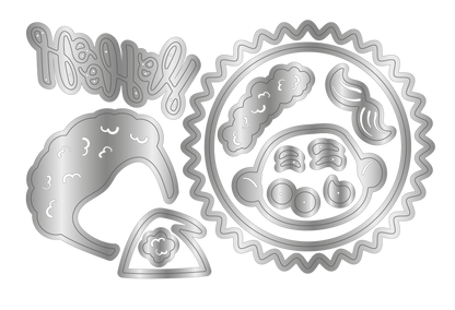 Crafter's Companion Retro Christmas Collection Metal Die Set - Ho Ho Ho Santa