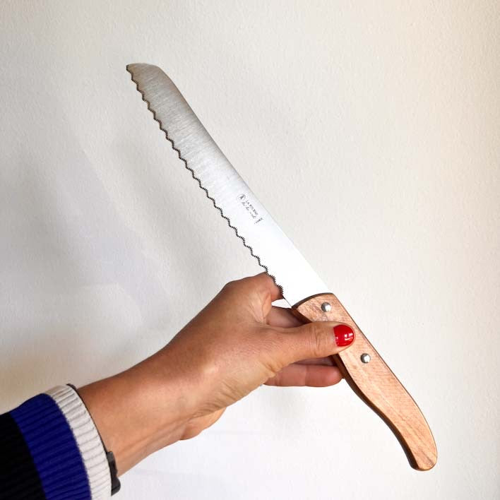 Couteau à Pain – Manche en Bois d'Olivier - 20 cm