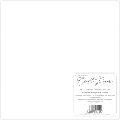 Bloc de papier Premium 12x12 Craft Consortium Ink Drops - Sunset