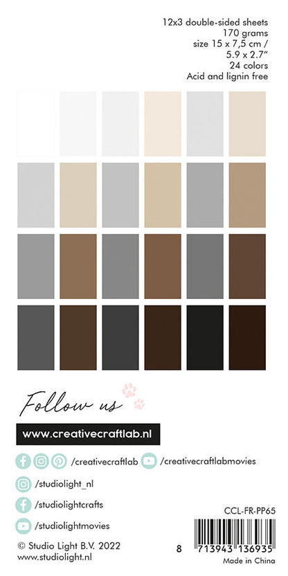 Bloc de papier CCL Furry Browns Friendz 150x75x9mm 24 feuilles n°65