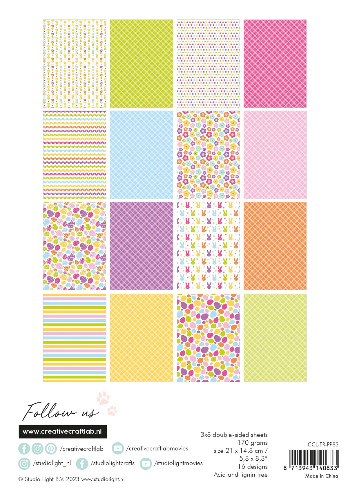 Bloc de papier CCL Egg-celent Friendz 210x148mm 24 feuilles n°83