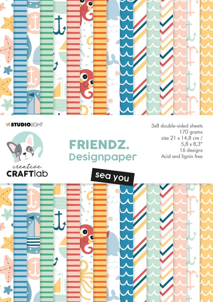 Bloc de papier CCL Sea You Friendz 210x148mm 24 feuilles n°93