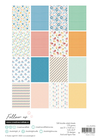 Bloc de papier CCL Sea You Friendz 210x148mm 24 feuilles n°93