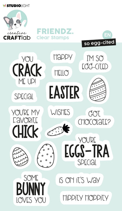 CCL Clear Stamp So Egg-cited Friendz 141x96x3mm 17 PC n°416