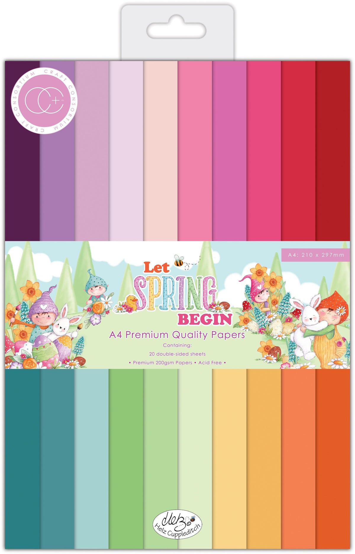 Craft Consortium Que le printemps commence - Bloc de papier A4