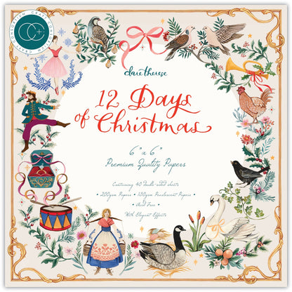 Craft Consortium Les 12 Jours de Noël - Bloc de papier 6x6