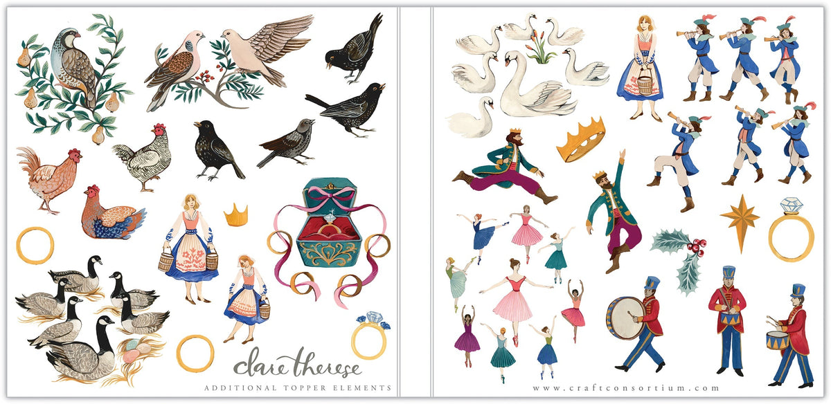 Craft Consortium Les 12 Jours de Noël - Bloc de papier 6x6
