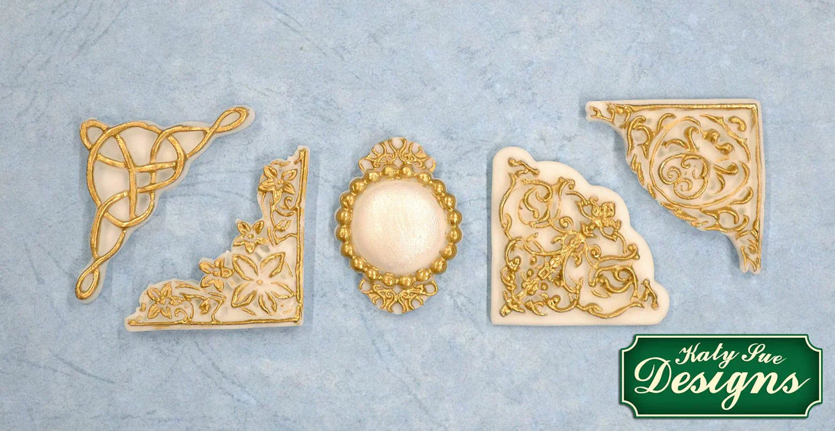 Moule en silicone, collection coins décoratifs