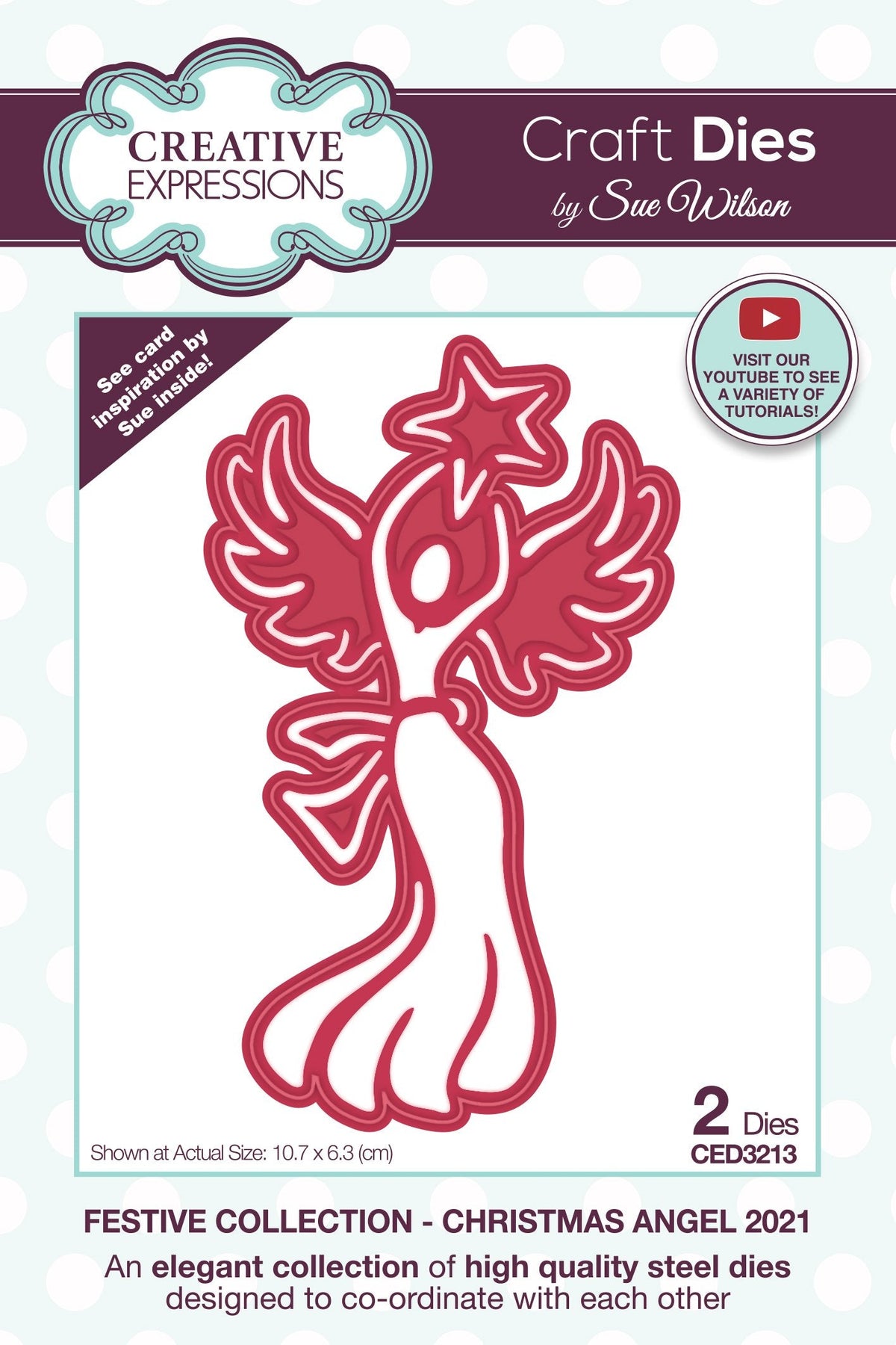 Matrice de découpe Creative Expressions Sue Wilson Christmas Angel 2021