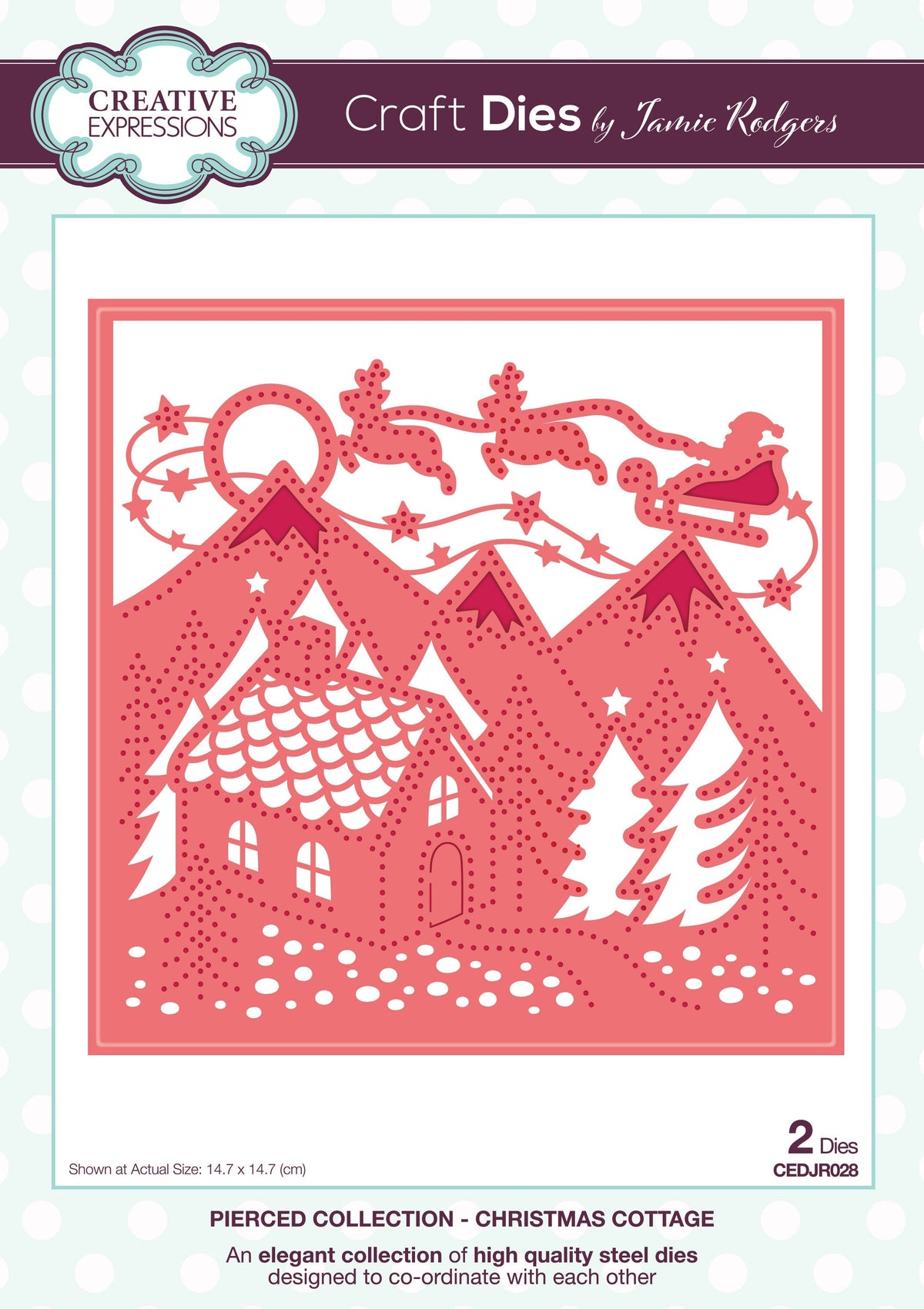 Matrice de découpe Creative Expressions Jamie Rodgers Pierced Christmas Cottage