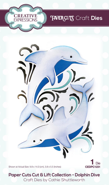 Creative Expressions Matrices de découpe papier ciselées - Plongeon de dauphin